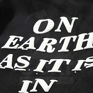 เสื้อฮู้ดพิมพ์ลายพัฟฟ์ขายดีสำหรับฤดูหนาว ผ้าฝ้ายฟลีซ 100% เสื้อผ้าลำลองผู้ชาย สไตล์ทันสมัย ระบายอากาศได้ดี - Product Image 2