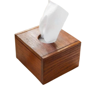 Distributeur de serviettes carrées modernes faites à la main en bois de qualité supérieure pour salle à manger cuisine chambre voiture décor boîtes à mouchoirs - Product Image 1