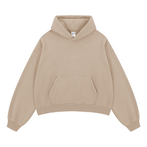 Sweat à capuche d'hiver pour hommes délavé à l'acide de haute qualité personnalisé recadrée Boxy 100% coton Streetwear respirant Vintage en détresse soleil délavé - Product Image 1