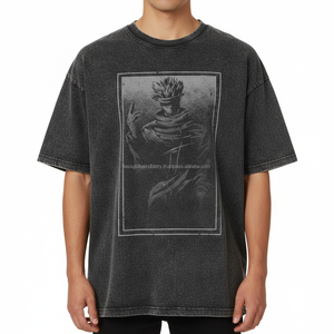 Chemises de smoking pour hommes à épaules tombantes, coupe oversize, 100% coton satiné tricoté, été, décontracté, streetwear, séchage rapide, logo personnalisé, OEM - Product Image 3