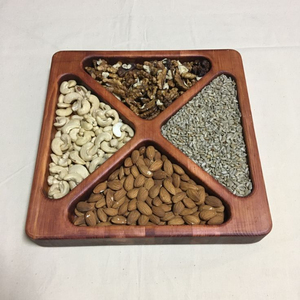 Atractivo plato de servicio de diseño moderno de madera natural hecho a mano ecológico para frutas secas y nueces para hoteles restaurantes - Product Image 2