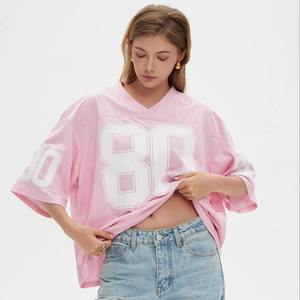 2025 camisetas cuadradas con impresión personalizada de alta calidad, camisetas de fútbol americano de gran tamaño de malla, ropa de fútbol, camisetas cortas transpirables - Product Image 1