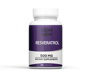 Capsules d'extrait de resvératrol en marque privée OEM, 60 compléments alimentaires, complément de resvératrol Nad - Product Image 1