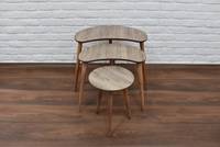 Table basse imbriquée en bois pratique pour la maison et le bureau Meubles de salon élégants avec rangement pratique