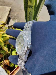 Customized VVS1 Moissanite Watch with Power Reserve High Quality Diver Dial Display Iced Out Full Hop-Comes with Gift <b>Box</b> - Product Image 5