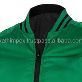 Venta al por mayor verde negro elegante ligero transpirable satén chaquetas de los hombres ideales para Casual y Streetwear Pedido a granel - Product Image 3