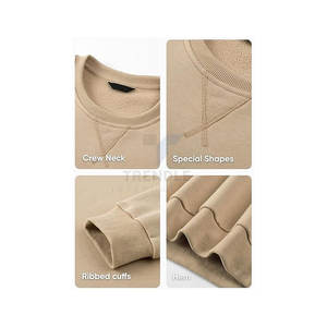 Mens Cotton Sherpa Lined Sweatshirt Casual <b>Warm</b> <b>Fleece</b> Pullover Long Sleeve Turtleneck Winter Fall Thick Soft Embroidered - Product Image 5