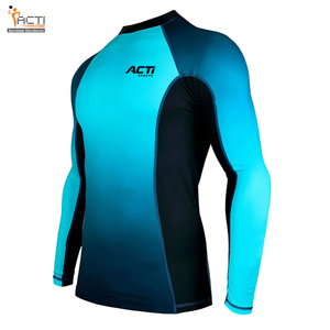 Ropa de entrenamiento Color sólido MMA Rash Guard Hecho en Pakistán MMA Rash Guard Venta caliente MMA Rash Guard - Product Image 2