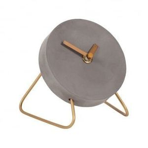 Reloj de Escritorio Moderno de Media Luna Azul, Reloj de Mesa Metálico Escultural de Diseño Minimalista, Funciona con Pilas, Artístico para el Hogar - Product Image 3