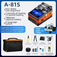 Damu yüksek hassasiyetli A-81S optik Fiber füzyon Splicer 6 motorlar hızlı ekleme makinesi çekirdek çekirdek hizalama 5 "TFT ekran 5 yıl