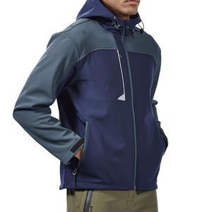 Veste Softshell pour hommes OEM tissu à séchage rapide style High Street avec teinture unie pour l'hiver - Product Image 4