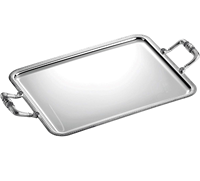 Plateau de service en aluminium, plateau décoratif pour chocolats avec poignée, qualité supérieure, forme carrée, plateau en gros