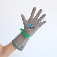 Gants de protection en maille métallique en acier inoxydable avec manchette longue pour la protection des mains (EPI)