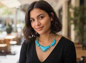 Colgante de Turquesa Nepalí para Hombre y Mujer, Exquisito, Simple y Moderno, Piedra Preciosa de Turquesa Natural, Precio Increíble, Mejor Precio - Product Image 2