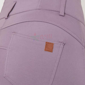 Shemax Culotte pour femme Tissu à séchage rapide Siège complet en silicone avec patch au genou en cuir synthétique Collants d'équitation - Product Image 5