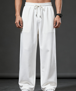 Pantalon homme personnalisé 100% coton, pantalon de sport ample, jambe droite, pantalon décontracté pour homme, pantalon de jogging, pantalon de survêtement délavé pour l'hiver 2026 - Product Image 4