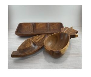 Cuenco de madera con forma de piña de lujo para el hogar, Hotel, restaurante, decoración, ensalada de frutas, vajilla, cuencos para servir ensalada y fruta - Product Image 1