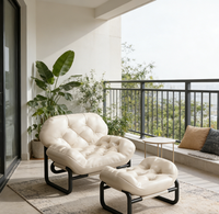 Offre à Durée Limitée : Canapé Simple Surdimensionné en Cuir Doux et Confortable, Facile d'Entretien, Idéal pour les Petits Espaces
