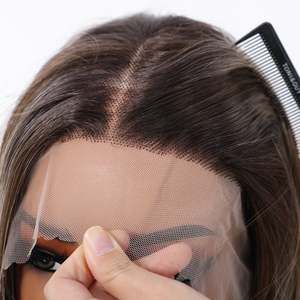 Perruques Lace Frontal HD pré-épilées DWY 13x4, Cheveux Humains Body Wave, Densité 180, Blond Naturel Gris, Longueurs Variées - Product Image 6