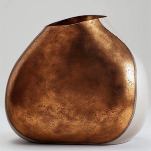 Elegant Aluminium <b>Vase</b> With Unique <b>Textured</b> Finish And Slim Structure Perfect For High End Apartments And Stylish Interior - Product Image 3