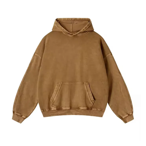 Sweat-shirt à capuche vierge surdimensionné pour hommes, couleur unie, simple, logo personnalisé, haute qualité, lourd - Product Image 1