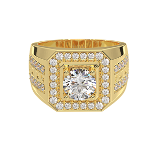 Haute qualité mode hommes anneaux or 10K couleur jaune zircon cubique pierre usine en gros Vietnam fabricant - Product Image 6