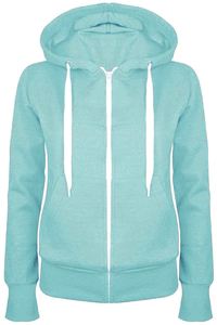Sweat à capuche zippé surdimensionné et lourd avec logo personnalisé pour femmes Winter Essentials Front Comfortable Plain Zip Sweatshirt pour dames - Product Image 5