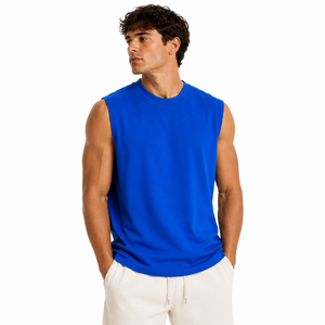 <b>Men's</b> <b>Crop</b> T Shirts Dolman Sleeve Knitted Cotton Bamboo Tank <b>Tops</b> Vintage Loose Pullover Sporty Summer Streetwear Fashion - Product Image 3