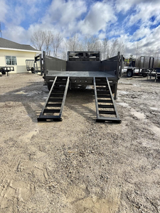 Remorque à benne basculante télescopique robuste 7x16 7 tonnes avec moteur pour usage agricole, roues en aluminium, garantie de 2 ans - Product Image 5