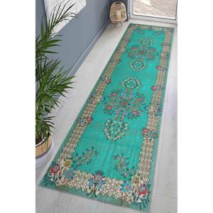 Tapis verts Benetton, tapis floraux, tapis à motifs ethniques, tapis bohème, tapis doux non tissé - Product Image 4