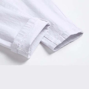 กางเกงยีนส์ขายาวสีขาวผ้ายืดเข้ารูปสำหรับผู้ชายกางเกงยีนส์2025สำหรับฤดูร้อน - Product Image 6