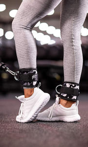 Correa de tobillo de camuflaje al por mayor, tobilleras de fitness para entrenamiento de resistencia, logotipo personalizado, correas de tobillo ajustables para gimnasio, máquinas forcable - Product Image 2