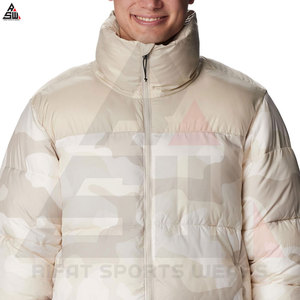 Veste matelassée coupe-vent en toile sublimée avec logo personnalisé sur le devant pour homme, vente chaude, haute qualité, hiver - Product Image 5