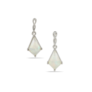 Boucles d'oreilles pendantes vintage en argent sterling avec perle et diamant 1,86 ct, bijoux de mariage et de fête - Product Image 3