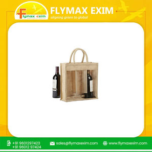 Sac de bouteille de vin en jute élégant et écologique Cadeau promotionnel élégant au meilleur prix - Product Image 6