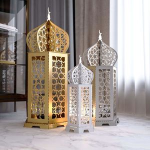 Centro de mesa de metal de Ramadán islámico de estilo moderno perfecto para la exhibición de luz nocturna durante la decoración del mes sagrado - Product Image 2