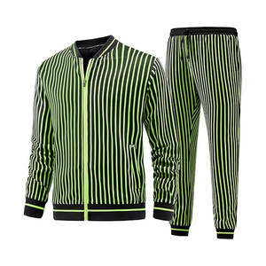 Premium 2 pièces Full Zip Sweat Suit Respirant Léger Manches Longues Solide Imprimé Gym Jogging Sport Survêtement pour L'hiver - Product Image 6