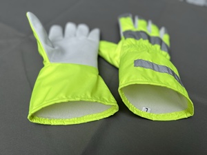 Guantes de trabajo de invierno de poliéster duradero para hombre, guantes reflectantes de seguridad con aislamiento térmico de algodón, cálidos para congelador, brazo de mano para clima frío - Product Image 6