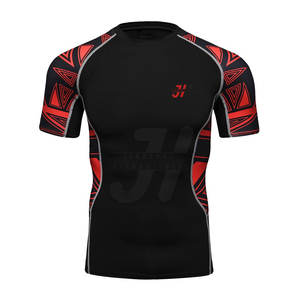 Camiseta de MMA Ligera y Duradera de la Mejor Calidad para Hombre, Corte Ajustado, Transpirable, Spandex/Poliéster, Ropa Deportiva, Prenda de Artes Marciales - Product Image 1