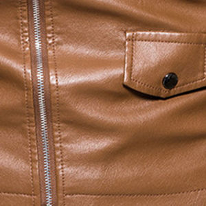 Chaqueta de Cuero para Hombre, Estilo Urbano, Elegante y Cómoda, Impermeable, Transpirable, Estilo Casual Elegante para Toda Ocasión - Product Image 6