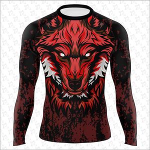 Camisa deportiva de manga larga para hombre, Camiseta deportiva de surf UV 50 Playera Skull Skeleton Printing Rash Guard de secado rápido transpirable Rash Guard para hombres - Product Image 5