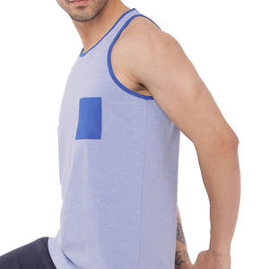 Camiseta sin Mangas Casual de Punto para Hombre de Alta Calidad, Tejido Transpirable de Mezcla de Algodón Suave y Ligero para Entrenamiento y Uso Diario - Product Image 2
