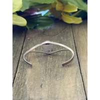 Bracelet manchette en argent sterling 925 fait main style Navajo avec turquoise, certifié par un tiers, idéal pour anniversaire et fiançailles