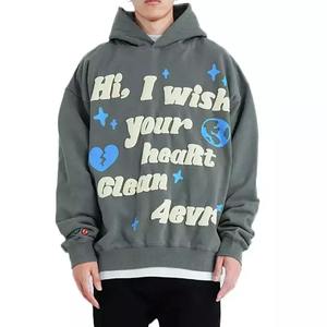 Vente en gros de pulls à capuche pour hommes avec logo personnalisé Top meilleurs sweats à capuche d'hiver à motifs solides imprimés - Product Image 4