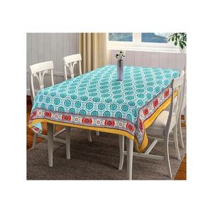 Mantel de Lino Impermeable y Duradero, Hecho a Mano, Color Verde Mar, Bordado, Desechable, Tamaños Personalizados - Product Image 1