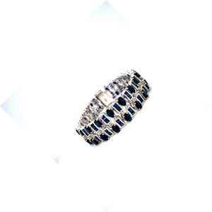 Blue Sapphire <b>Tennis</b> 925 Silver <b>Bracelet</b> Women <b>Bracelet</b> Jewelry for Women's <b>Fashionable</b> Wear - Product Image 4