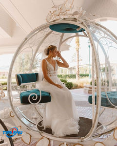 电动高品质金色边缘豪华公主灰姑娘马车婚礼南瓜马车 - Product Image 4