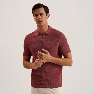 เสื้อโปโลผ้าฝ้ายเมอร์เซไรซ์สำหรับผู้ชายเสื้อโปโลผ้าคอตตอนพิมพ์ลายสำหรับใส่ไปยิมกอล์ฟ - Product Image 1