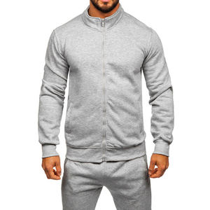 Fermeture éclair col rond survêtement hommes deux pièces ensemble survêtement décontracté à manches longues Jogging costume vêtements de sport tenue d'entraînement - Product Image 2