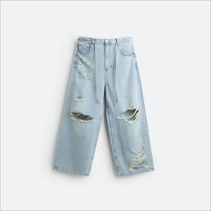 Vaqueros rectos formales de corte Regular para hombre de alta calidad, Vaqueros rasgados lavados con ácido, bolsillo bajo, MOQ impermeable, Otoño Invierno - Product Image 6